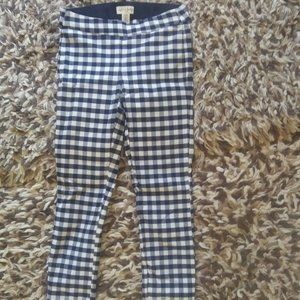 Maison Jules plaid pants leggings xxs